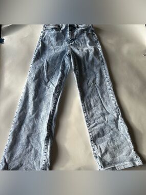 Vervet LA High Rise Wide Leg Jeans Size 27 Acid Wash Light Blue Flare Denim